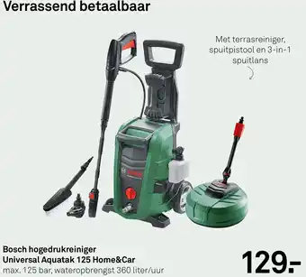 Karwei Bosch hogedrukreiniger Universal Aquatak 125 Home&Car aanbieding