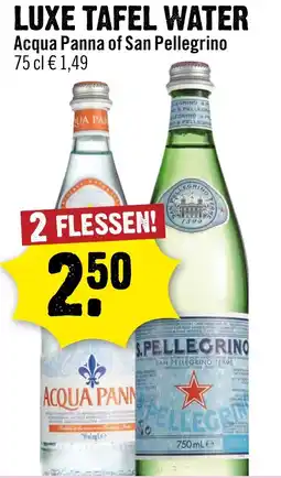 Dirck 3 Acqua Panna of San Pellegrino aanbieding