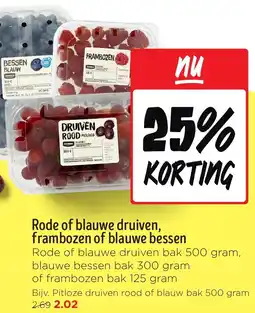 Jumbo Rode of blauwe druiven, frambozen of blauwe bessen aanbieding