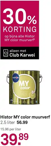 Karwei Histor MY color muurverf aanbieding