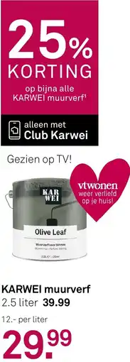 Karwei KARWEI muurverf aanbieding