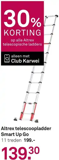 Karwei Altrex telescoopladder Smart Up Go aanbieding
