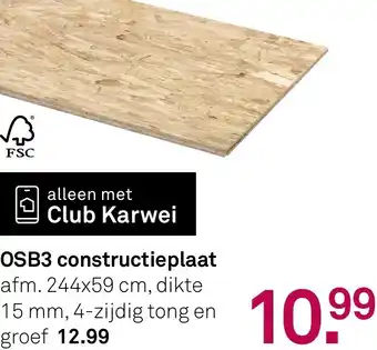 Karwei OSB3 constructieplaat aanbieding