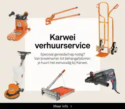Karwei Karwei verhuurservice aanbieding