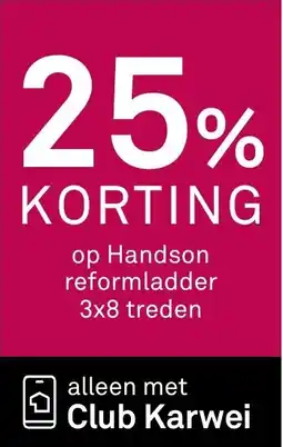 Karwei Handson reformladder aanbieding