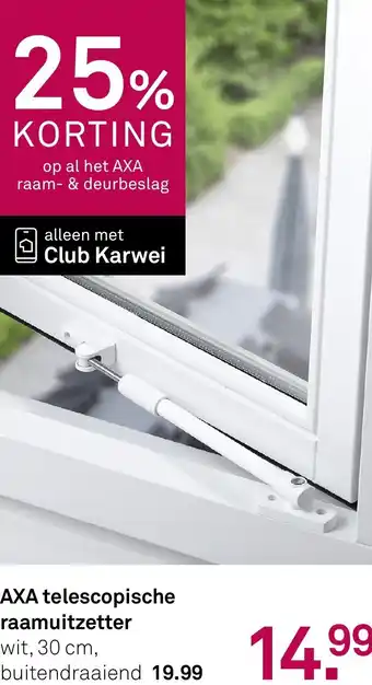 Karwei AXA telescopische raamuitzetter aanbieding