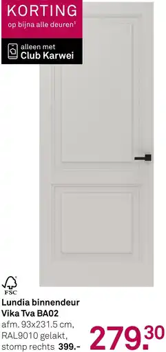 Karwei Lundia binnendeur Vika Tva BA02 aanbieding