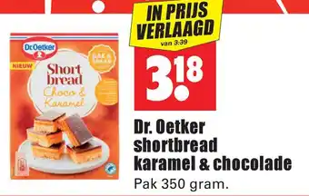 Dirk Dr. Oetker shortbread karamel & chocolade aanbieding