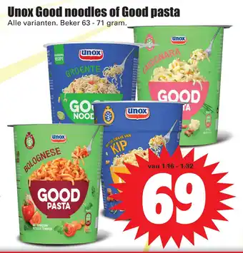 Dirk Unox Good noodles of Good pasta aanbieding