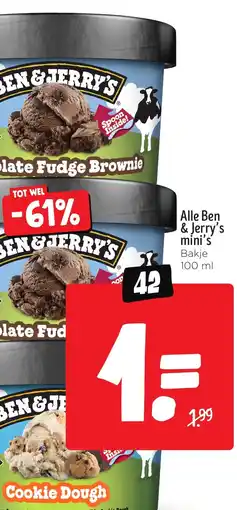 Jumbo Alle Ben & Jerry's mini's aanbieding