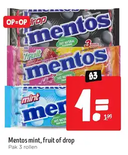 Jumbo Mentos mint, fruit of drop aanbieding