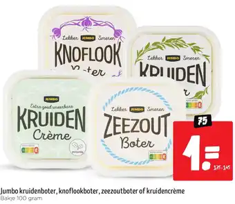Jumbo Jumbo kruidenboter, knoflookboter, zeezoutboter of kruidencrème aanbieding