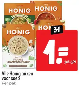 Jumbo Alle Honig mixen voor soep aanbieding