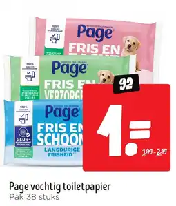 Jumbo Page vochtig toiletpapier aanbieding