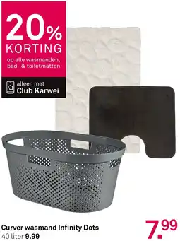 Karwei Curver wasmand Infinity Dots aanbieding