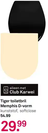 Karwei Tiger toiletbril Memphis D-vorm aanbieding