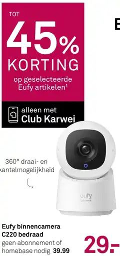 Karwei Eufy binnencamera C220 bedraad aanbieding
