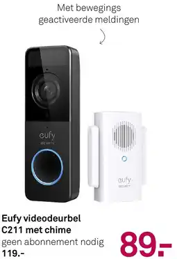 Karwei Eufy videodeurbel C211 met chime aanbieding