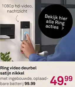 Karwei Ring video deurbel satijn nikkel aanbieding