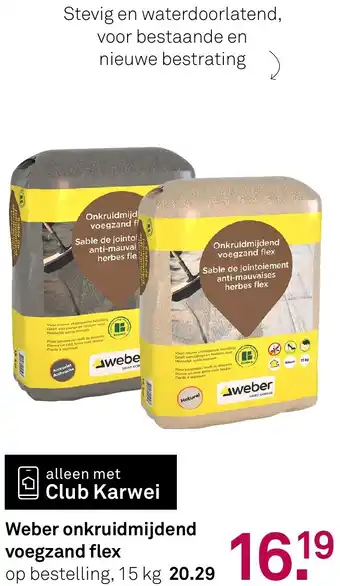 Karwei Weber onkruidmijdend voegzand flex aanbieding
