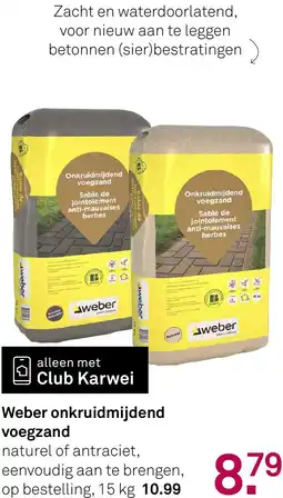 Karwei Weber onkruidmijdend voegzand aanbieding