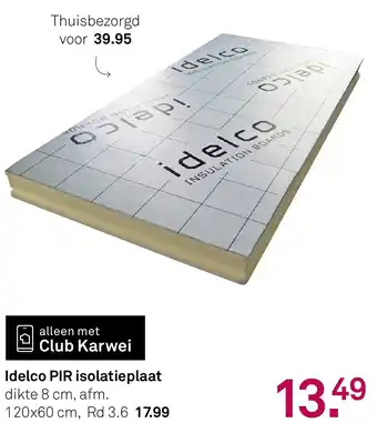 Karwei Idelco PIR isolatieplaat aanbieding