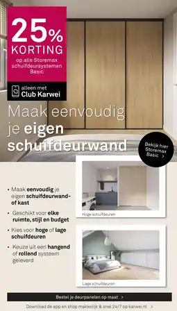 Karwei Storemax schuifdeursystemen Basic aanbieding