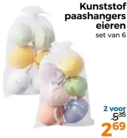 Trekpleister Kunststof paashangers eieren aanbieding