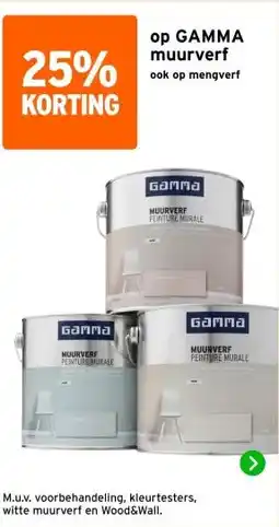 GAMMA op GAMMA muurverf ook op mengverf aanbieding