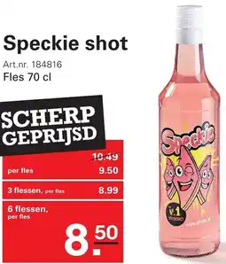 Sligro Speckie shot aanbieding