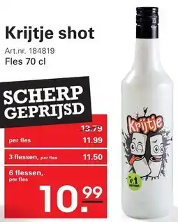 Sligro Krijtje shot aanbieding