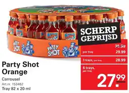 Sligro Party Shot Orange Carrousel aanbieding