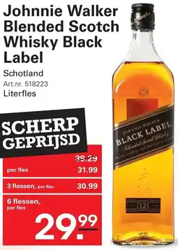 Sligro Johnnie Walker Blended Scotch Whisky Black Label aanbieding