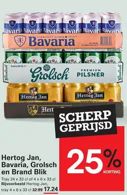 Sligro Hertog Jan, Bavaria, Grolsch en Brand Blik aanbieding