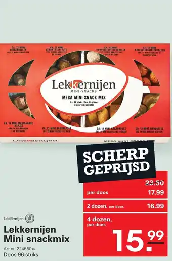 Sligro Lekkernijen Mini snackmix aanbieding