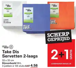 Sligro Take Dis Servetten 2-laags aanbieding