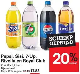 Sligro Pepsi, Sisi, 7-Up, Rivella en Royal Club aanbieding