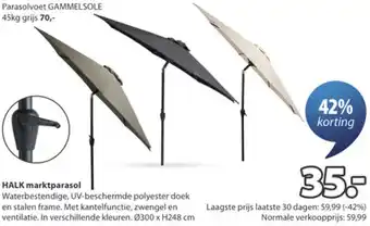 Jysk Halk marktparasol aanbieding