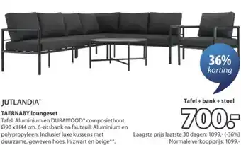 Jysk Jutlandia Taernaby loungeset aanbieding