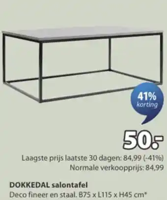 Jysk Dokkedal salontafel aanbieding