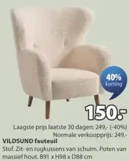 Jysk Vildsund fauteuil aanbieding