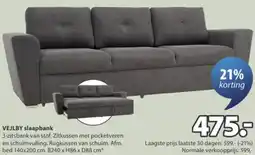 Jysk Vejlby slaapbank aanbieding