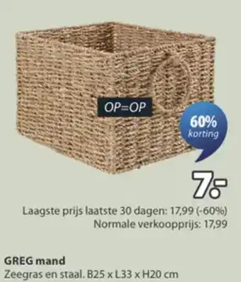 Jysk Greg mand aanbieding