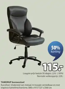 Jysk Tamdrup bureaustoel aanbieding