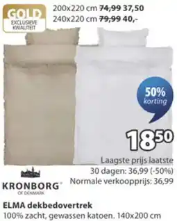 Jysk Kronborg Elma dekbedovertrek aanbieding