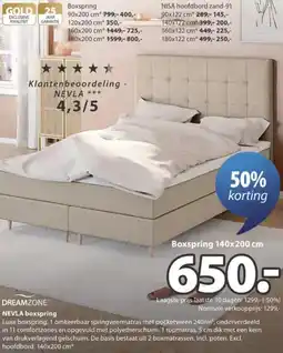 Jysk Dreamzone Nevla boxspring aanbieding