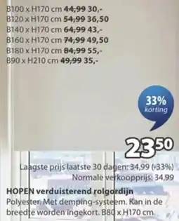 Jysk Hopen verduisterend rolgordijn aanbieding