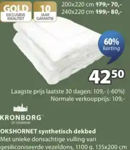 Jysk Kronborg Okshornet synthetisch dekbed aanbieding