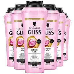 Wehkamp Gliss Liquid Silk shampoo - voordeelverpakking 6x aanbieding