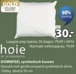 Jysk Downfeel synthetisch kussen aanbieding